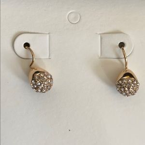 Banana Republic Gold and Crystal Drop Earrings